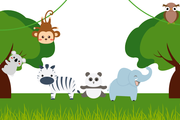 Download Cute Jungle Animals in Cartoon Style - Animals Collection