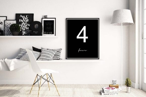 Download Number Four Wall Art Printable Decor - Printable decor Collection