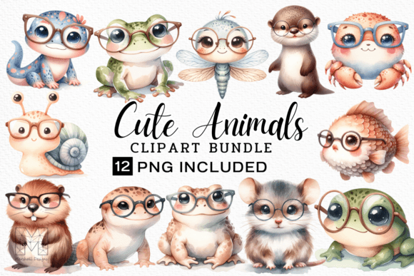Download Watercolor Cute Animals PNG Clipart - Animals Collection