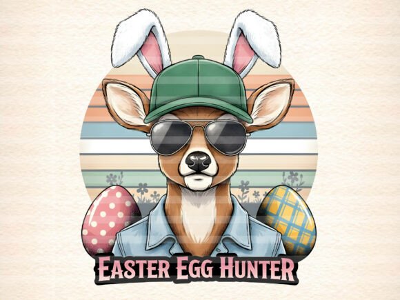 Download Egg Hunter Deer Buck Kids Easter PNG - Kids easter Collection