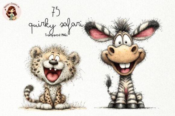 Download Quirky Safari Animals PNG Clipart - Premium Bundle