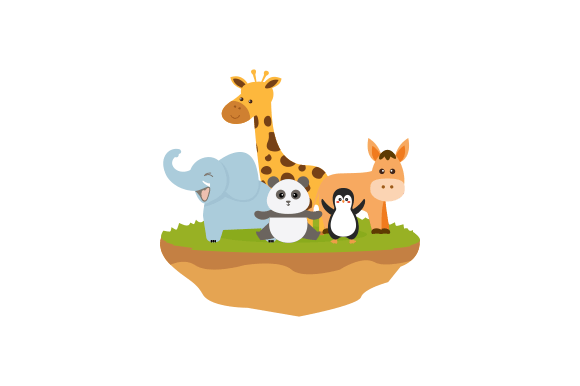Download Cute Jungle Animals in Cartoon Style - Animals Collection