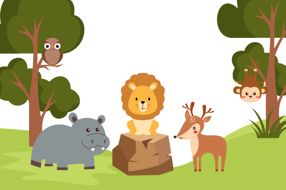 Download Cute Jungle Animals in Cartoon Style - Animals Collection
