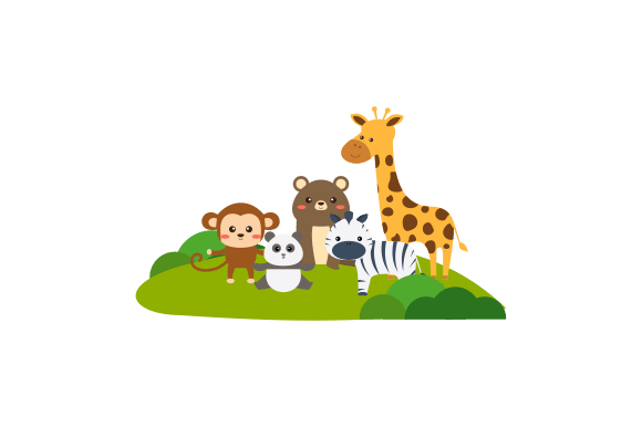 Download Cute Jungle Animals in Cartoon Style - Animals Collection