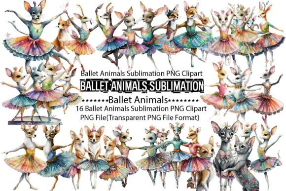 Download Ballet Animals Sublimation Bundle - Animals Collection