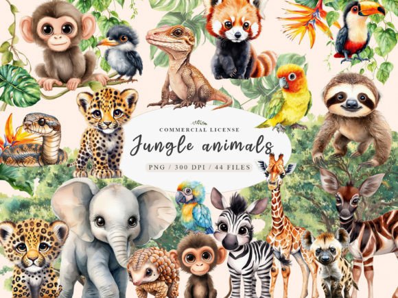 Download Safari Animals Png, Cute Jungle Animal - Animals Collection