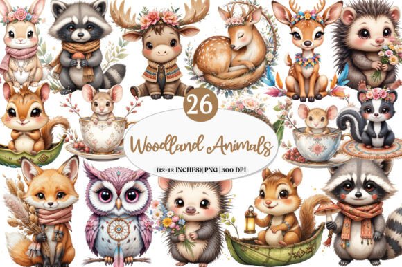 Download Boho Woodland Animals, Cute Animals Png - Animals Collection