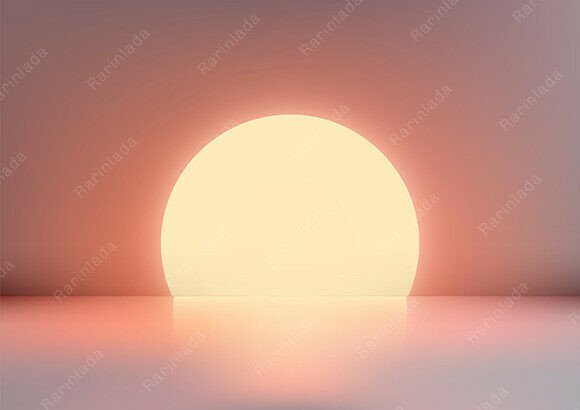 Download Abstract Glowing Yellow Orb Sunrise - Abstract Collection
