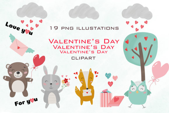Download Valentines Day Clipart, Cute Animals PNG - Animals Collection