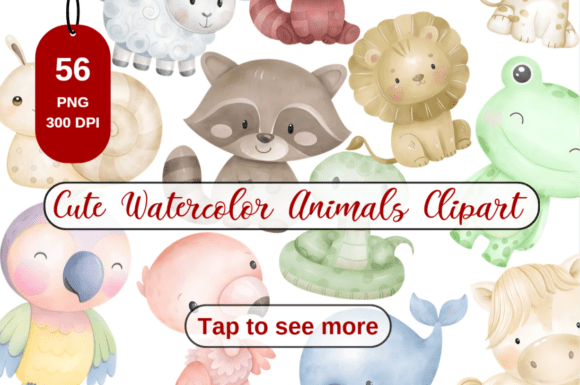Download Cute Watercolor Animals Clipart Bundle - Animals Collection