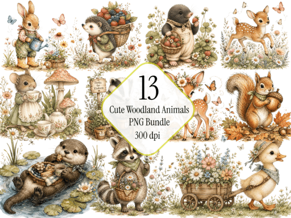 Download Cute Woodland Animals PNG Bundle - Animals Collection