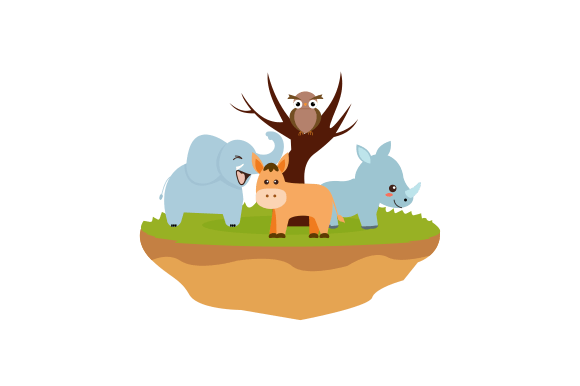 Download Cute Jungle Animals in Cartoon Style - Animals Collection