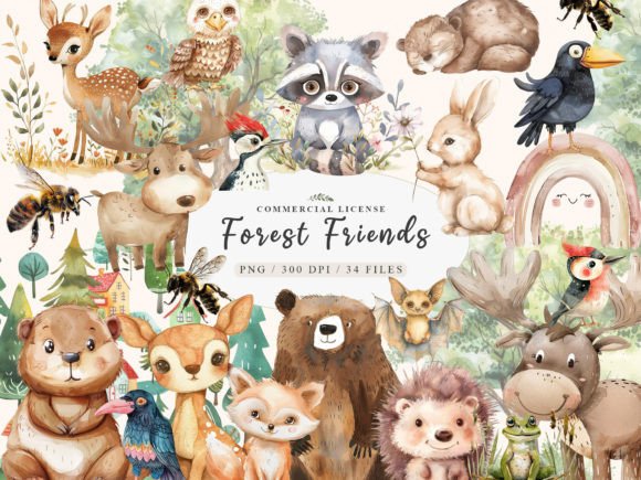Download Boho Woodland Animals, Cute Animals Png - Animals Collection