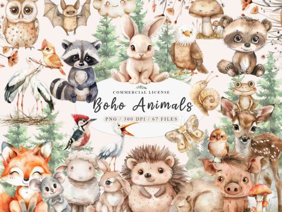 Download Boho Woodland Animals Clipart, Cute Wood - Animals Collection